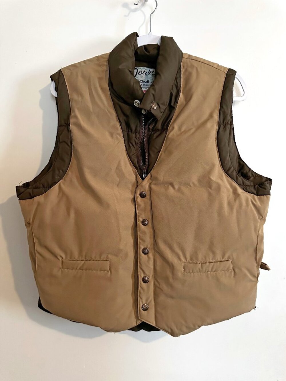 Vintage 70s Schott NYC Down Puffer Vest | Western | Size 44/Large | Made in USA